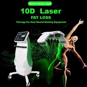 2024 Uppgraderingar 10D Emerald Cold Laser Therapy Lipo 532nm Green Light Body Shaping Fat Burning Machine
