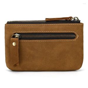 Portafogli Portafogli bifold in pelle morbida da uomo d'affari all'ingrosso Borsa porta soldi unisex in vera mucca corta sottile