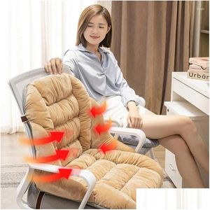 Cushion/Decorative Pillow Office Winter P Warm Chair Removable And Washable Student Thickened Backrest Integrated Seat Floor Drop De Dh3Eo