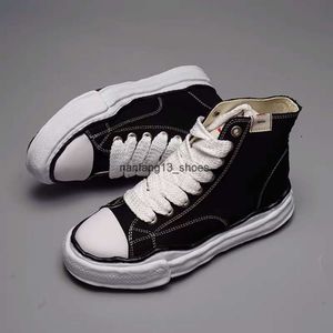 Maison Mihara Yasuhiros mmy dissoved shoes mens 오픈 미소 캐주얼 신발 여자 두꺼운 밑창 높이 낮은 탑 애호가 캔버스 신발