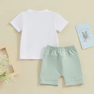 Kleidungssets Baby Jungen Mädchen Ostern Outfit Mamas Little Kurzarm Shirt Shorts Set Kleinkind Säuglingskleidung