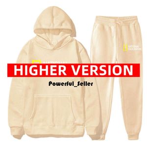 2023 Herr- och kvinnors mode BR Hoodies Sweatshirts National Geographic Channel Sport Set Spring Autumn Two Piece Men 5729