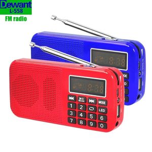 Radio L558 Portable Mini Digital Auto Scan Fm Radio Receiver with Mp3 Music Player & 2400mah 18650 Rechargeble Battery