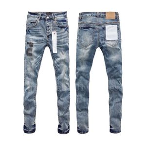 2024 Lila Jeans Designer Herren Jeans Männer Skinny Jeanshose Hip Hop Ripped Hole Jean für Herren Streetwear Jogger Jogger Jogginghose Fashion Designer Marke