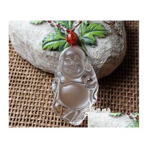 Anhänger-Halsketten und Nephrit-Jade-Buddha-Anhänger. Sakyamuni Carved Clear L0030 Drop Delivery Schmuckanhänger Dhpkn