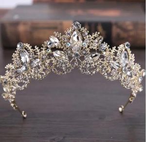 Headpieces Baroque Crown New European and American Fashion Crystal Wedding Ceremony Bride Luxury Headwear Crown Wedding Accessories Bridal Ac