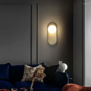 Lampada da parete in vetro moderno nordico applique soggiorno camera da letto comodino ristorante minimalista cucina luce apparecchio Espelhos arredamento per interni