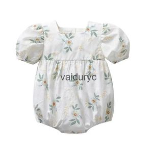 Rompers Summer Baby Bodysuits Toddler Toddler Girls One Piece Flower Baby Girl