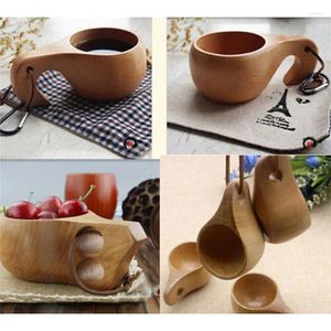 Tumblers Chinese Portable Wood Coffee Mug Rubber Wooden Tea Milk Cups Water Drinking Mugs Drinkware Handmade Juice Lemon Teacup Gift