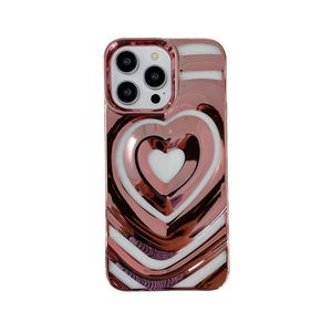 3D Plating Phone Case For iPhone 15 14 13 12 11 Pro Max X XS MAX XR 15pro 14pro Shockproof Back Cover Drop Protection Mirror Couple Pink Cases Factory Price