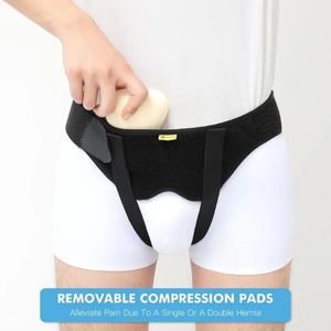 Hernia Belt Truss for Inguinal or Sports Hernia Support Brace Pain Relief Recovery Strap with 2 Removable Compression Pads558