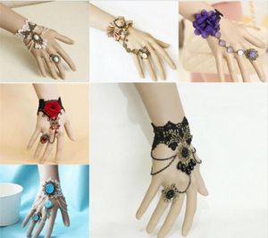 Bijoux pulseiras femininas 수제 빈티지 고딕 레이스 노예 팔찌 뱅글 DIY 신부 팔찌 웨딩 액세서리 9729685