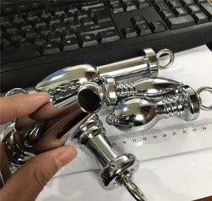 Hollow Plug Enema Wash Metal Pull Ring Clean For Man Gay Sex Toys Toy Anal Dilator Stimulation avtagbar 2106167553086