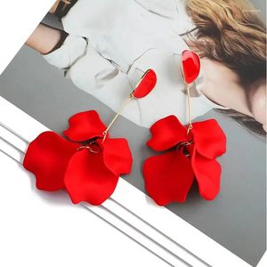 Orecchini a bottone rivestimento in gomma orecchini a petali multicolori per donne ragazze placcatura in oro regalo di moda stile 2024