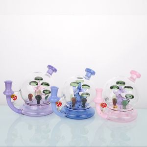 Factory Wholesale Wonderland Style Magic Color Smoking Glass Bong/Globe Glass Bong Hookah/Elegant Expensive Water Bong Hookah Pipe