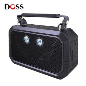 Hoparlörler Doss Traveler Taşınabilir Açık Dış Mekan Bluetooth Hoparlör Su Geçirmez Gerçek Kablosuz Stereo Bas Müzik Ses Kutusu Yüksek Hoparlörler + LED Işık