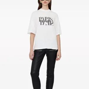 24SS AB Anine Designer Streetwear Sweatshirt Paris Letters Printed Women Ladies Bing White Fashion Outdoor T-shirts