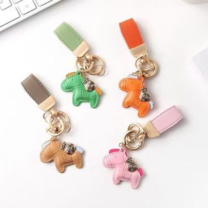 Pony cute keychain Fortune bag cartoon creative personality leather pendant boy girl couple bag car keychain