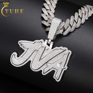 Högkvalitativ Steyles Mossanite Letter Pendant Silver 925 Moissanite Iced Out Custom Name Necklace For Men Hip Hop Jewelry Gift