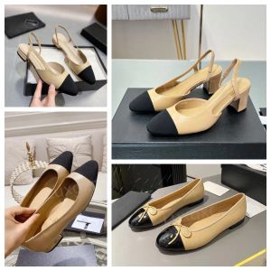 Designer-Ballerinas, Paris-Schuhe, schwarze, rosafarbene Damen-Sneaker, C-Marken-Schuhe, gesteppter Lederballerina-Schuh, runde Zehenform für Damen, formeller Leder-Kleiderschuh im Retro-Stil