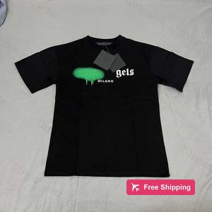 نساء Tshirt Mens Tirt Designer Palms Shirt Women Tee Sports Clothing Clothing Tshirts Cotton Street Graffitir High Street Hipster Forting بالإضافة إلى الحجم أعلى B1