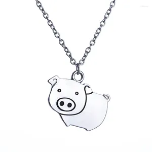 Pendant Necklaces Pig Necklace Pet Lover Gift Alloy Plated Animal Fashion Creative Jewelry Cute Charm Protect