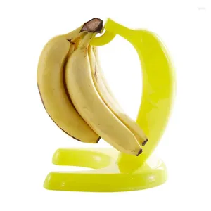 Küche Lagerung Obst Frisch Halten Haken Halter Dekoration Gelbe Banane Form Früchte Display-ständer Desktop Trauben Hängen