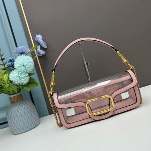 Neue Frauen Sommer transparente Look Umhängetasche echtes Leder Frauen Luxusdesigner Kette Totes Tasche Fashion Clear Patchwork -Geldbörsen und H 7046