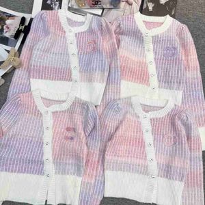 2024 Cardigan Women Sweter Polo koszulka Koszulka Koszulka Klasyczna litera nadruk moda konwencjonalna swobodna dzianina kurtki z długim rękawem