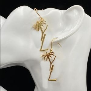 Neues Modell, luxuriöse Damen-Ohrstecker, Designer-Schmuck, Palmen-Anhänger, 925er-Silber-Ohrring, Y-Party-Ohrringe, Gold-Creolen, Verlobung, als Geschenk