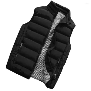 Gilet da uomo Autunno Inverno Gilet Versione coreana Gioventù Solido Sciolto Alla moda e bello Maschile Caldo Canotta Cappotto ispessito B50