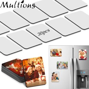 30Pcs/Set Sublimation Magnet Blanks Personalized Fridge Magnet Refrigerator Magnets Kitchen Refrigerator Decor 240113