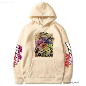 Harajuku Jojo Bizarre Adventure Hoodie Japanese Anime Men/women Long Sleeved Sweatshirt Tops Cartoon Hip Hop Vintage Clothes 2024 Tuesday Ess 2291