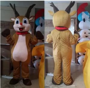 Performance Deer Mascot Costumes Christmas Fancy Party Dress Cartoon Character Outfit Suit vuxna Storlek Karneval Easter Advertising Theme Clothing