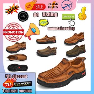 Designer Casual Platform Leather Shoes for Men äkta läder överdimensionerade loafers anti deodoriseringsträning sneakers storlek 38-48