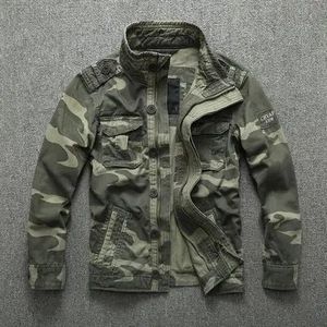 Abbigliamento casual da uomo oversize giacca camo giacca di denim denim denim uomo generale di camouflaggio inverno verde generale maschio xxl 240113