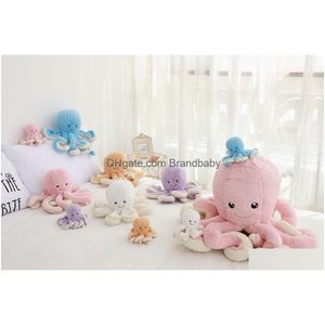 Wholesale Toys Custom Stuff Hy Wy Toy Octopus P 80Cm Stuffed Animal Pillow Christmas Gift Squid Doll For Drop Delivery Dhnez