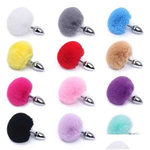 Favore di partito Coda Plug anale Fluffy P Girl Cosplay erotico per donna Coppie Buplug Drop Delivery Dhjtj