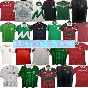 Retro Klasik Meksika Futbol Forması 1970 1986 1994 1995 1996 1997 1998 1999 2006 2010 Borgetti Hernandez Campos Blanco H.Sanchez R.Marquez Futbol Gömlek