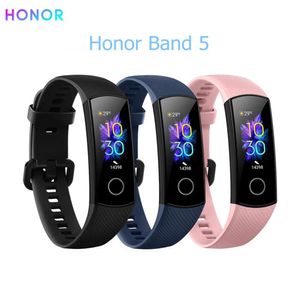 Оригинальные браслеты Honor Band 5, фитнес-умный браслет с мониторингом сердечного ритма, 5 АТМ, водонепроницаемые, для плавания, Bluetooth 4,2, умные наручные часы