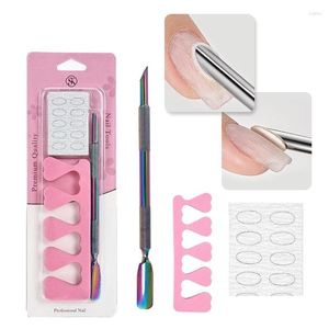 Suszarki do paznokci 3PCS/Zestaw Dead Skórka Zestaw usuwania skóry stal nierdzewna Manicure Czyszczenie Skrawka skóry Polerowanie drop Dowolna dostawa zdrowie Piękno OTE4U