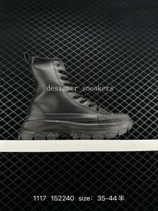 豪華な女性ブーツデザイナーマーティンブーツクラシックブラックレザープラットフォームブーツメンズレディースカジュアルアンクルブーツ女性靴の高さの箱付き靴