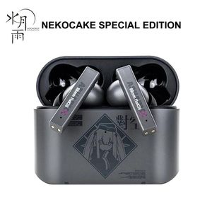 イヤホンMoondrop Nekocake Special Edition Wireless Bluetooth Earphone Sport Earbuds Achtacht 88mm Flak36 Limited Headset Charging Box