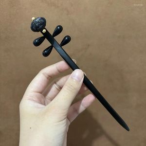 Hair Clips Morkopela Chinese Traditional Pipa Wooden Hairpin Accessories Musical Instrument Stick Jewelry For Women