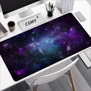 Mouse tapete mouse pad gamer galaxy teclado almofada de jogo protetor de mesa portátil grande mouse pad dos desenhos animados xxl desktop bonito 240113