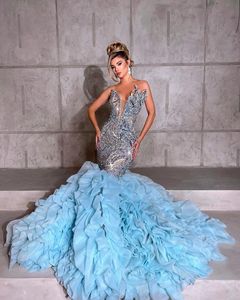 Gorgeous Sexy Evening Dresses New Deep V-Neck Tulle Illusion Bridal Gowns Brush Train Robe Size Customized