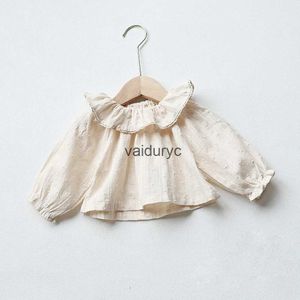 Kids Shirts MILANCEL Baby Clothes Peter Pan Collar Girls Blouse Long Sleeve Base Shirt Tops H240508
