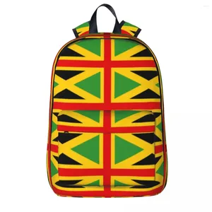 Zaino Bandiera giamaicana Zaini Kawaii britannici Borse da scuola superiori grandi unisex da esterno Zaino di design