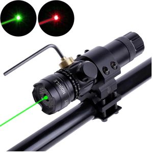 Pekare Taktisk jakt Röd/grön laser Dot Sight Justerbar 532Nm Red Laser Pointer Rifle Gun Scope Rail Barrel Pressure Switch Mount