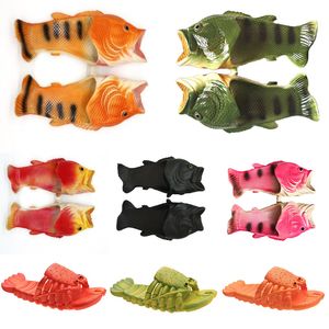 Damen Lustige Familie Wohn 2024 Schuhe Männer Blus Sommer Strand Jungen Unisex Neue Fisch Hausschuhe Größe 88